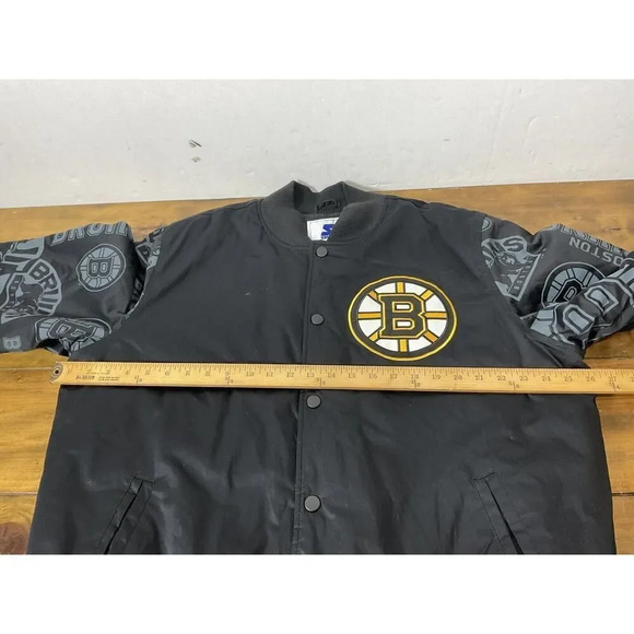 Starter NHL Boston Bruins Quilted Black Bombers Jacket Size XL NWT - Picture 9 of 14